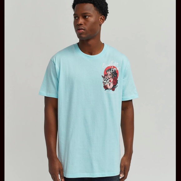 Aqua Blue Endless Love Tee - Size XL - Picture 2 of 7